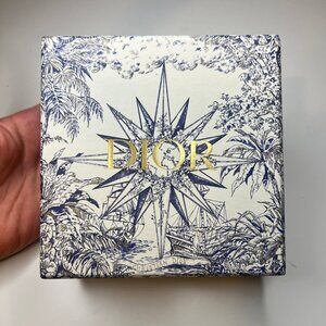 Christian dior paper box gift jewelry box white blue and gold storage box